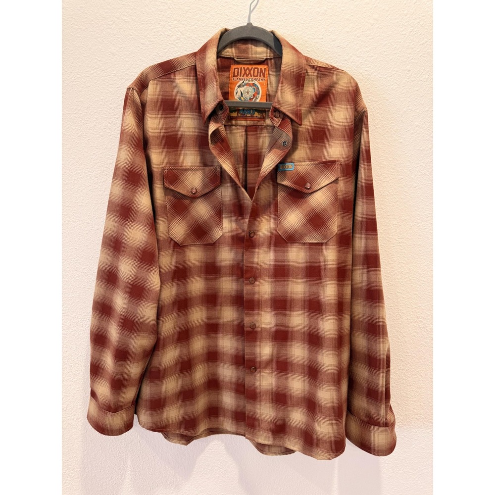 Dixxon Flannel Company Shirt Mens Plaid Pueblo Pearl Snap Button Long Sleeve L